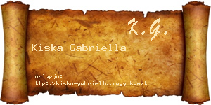Kiska Gabriella névjegykártya