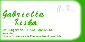 gabriella kiska business card